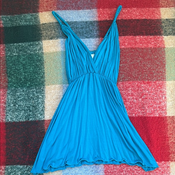 Dresses & Skirts - Turquoise Blue V-Neck Sleeveless Summer Dress